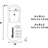 Master Lock 4688ΕURD Λουκέτο Αποσκευών Με Συνδυασμό 3 ψηφίων Ειδικό Για ΗΠΑ (TSA) 30mm