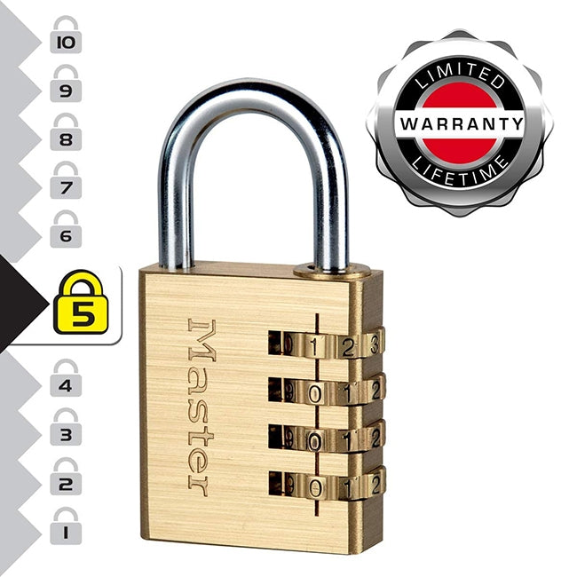 Master Lock 640EURD Λουκέτο Ασφαλείας Ορειχάλκινο Με Συνδυασμού 40mm