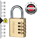 Master Lock 640EURD Λουκέτο Ασφαλείας Ορειχάλκινο Με Συνδυασμού 40mm