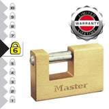 Master Lock 606EURD Λουκέτο Πείρου (Τάκος) Ορειχάλκινος Με Ατσάλινο Πείρο 63mm