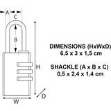 Master Lock 630EURD Λουκέτο Ασφαλείας Ορειχάλκινο Με Συνδυασμού 30mm