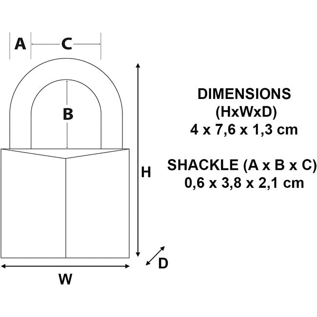 Master Lock 9140EURDLF Λουκέτο Αλουμινίου 40mm Μακρύλαιμο