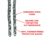 Master Lock 8011EURD Αλυσίδα Ατσάλινη Με Επένδυση Βινυλίου 6mm x 100cm