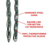 Master Lock 8016EURD Αλυσίδα Ατσάλινη Με Επένδυση Βινυλίου 8mm x 100cm