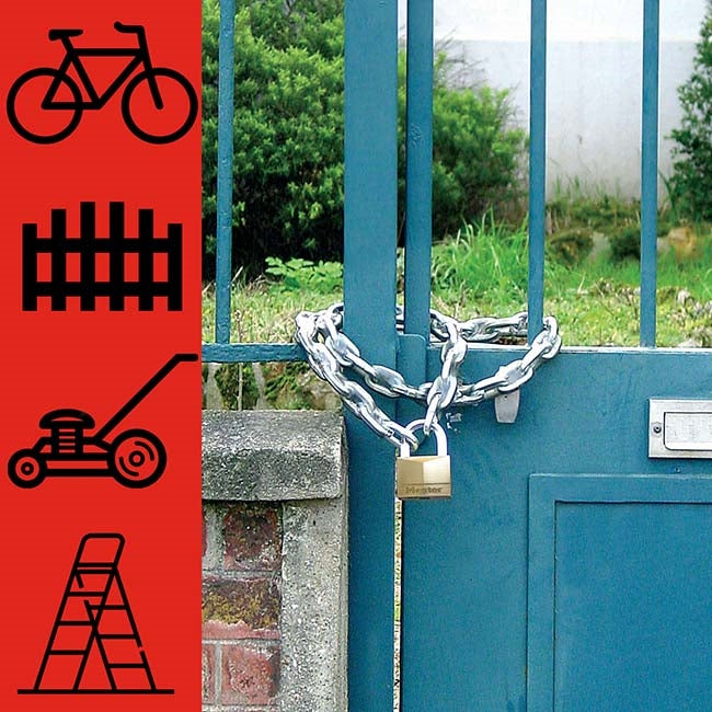 Master Lock 8016EURD Αλυσίδα Ατσάλινη Με Επένδυση Βινυλίου 8mm x 100cm