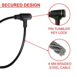 Master Lock Κλειδαριά Ποδηλάτου Συρματόσκοινο Με Κλειδί 8mm x 65cm