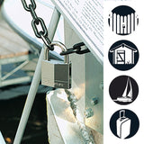 Master Lock Λουκέτο μπρούτζινο επινικελωμένο με λαιμό Inox 30mm