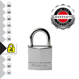 Master Lock Λουκέτο μπρούτζινο επινικελωμένο με λαιμό Inox 30mm