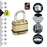 Master Lock M1BEURD Excell Λουκέτο Υψίστης Ασφαλείας Με Ορειχάλκινο Φινίρισμα 45mm