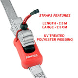 Master Lock 3313EURDAT Ιμάντας Πρόσδεσης Φορτίου Με Πόρπη & Γάντζο S 2,5mX25mm