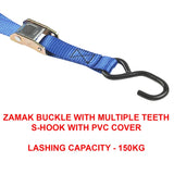 Master Lock 4368EURDAT Master Eco Ιμάντας Πρόσδεσης Φορτίου Με Πόρπη Ασφαλείας Γάντζο 2m x 25mm Σετ 2 Τεμ