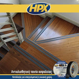 HPX Safety Grip self adhesive Αντιολισθητική tape Ασφαλείας 25mmx5mtr ΜΑΥΡΗ