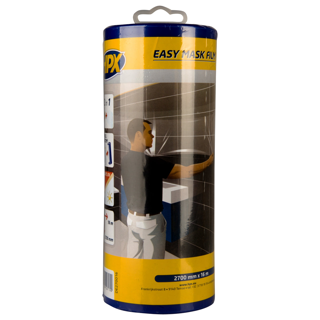 HPX Easy Mask Film Διάφανη Μεμβράνη Προστασίας Με Χαρτοταινία 2700mm x 16mtr
