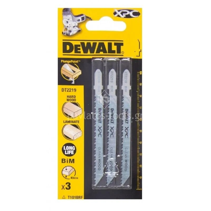 Dewalt DT2219 Συλλογή Λάμες Σέγας 100 Χ 75 Χ 2.5 Χ 40 mm Σετ 3 Τεμαχίων