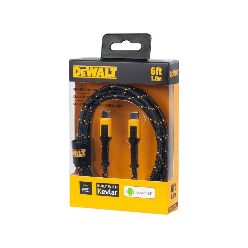 DeWalt 1311354DWG Ενισχυμένο Καλώδιο Type-C σε Type-C 1.8m