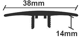 Προφίλ Παρκέ - Laminate Για Μεγάλη Βάση 38mm x 2750mm Ισόπεδο Ασημί