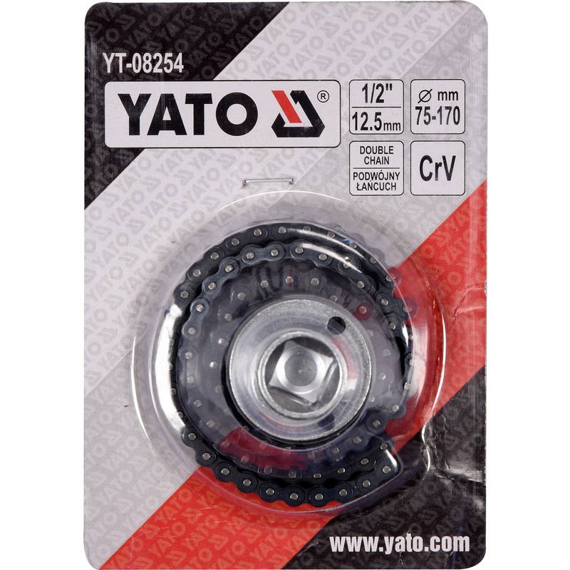 Yato ΥΤ-08254 Κλειδί Φίλτρων Κινητήρων (Φιλτρόκλειδο) Με Αλυσίδα 75-170mm