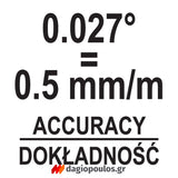 Yato YT-30320 Αλφάδι Αλουμινίου Μαγνητικό Βαρέως Τύπου Με 2 Μάτια 600mm