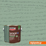 Kraft Wood Shield Color Based Οικολογικό Βερνίκι Εμποτισμού Πολυουρεθάνης Νερού Ημιματ 128 ΕΛΙΑ 2.5Ltr