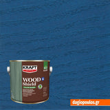 Kraft Wood Shield Color Based Οικολογικό Βερνίκι Εμποτισμού Πολυουρεθάνης Νερού Ημιματ 130 ΑΝΕΜΩΝΗ 2.5Ltr