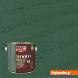 Kraft Wood Shield Color Based Οικολογικό Βερνίκι Εμποτισμού Πολυουρεθάνης Νερού Ημιματ 140 ΕΛΑΤΟ 2.5Ltr