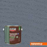 Kraft Wood Shield Color Based Οικολογικό Βερνίκι Εμποτισμού Πολυουρεθάνης Νερού Ημιματ 146 ΠΕΤΡΑ 2.5Ltr