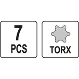 Yato YT-0410 Επαγγελματικό Σετ Μύτες Torx 12" Σετ 7 Τεμ