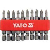 Yato YT-0477 Συλλογή Μύτες Phillips (Σταυρού) Ph.1 x 50mm Σετ 10 Τεμ