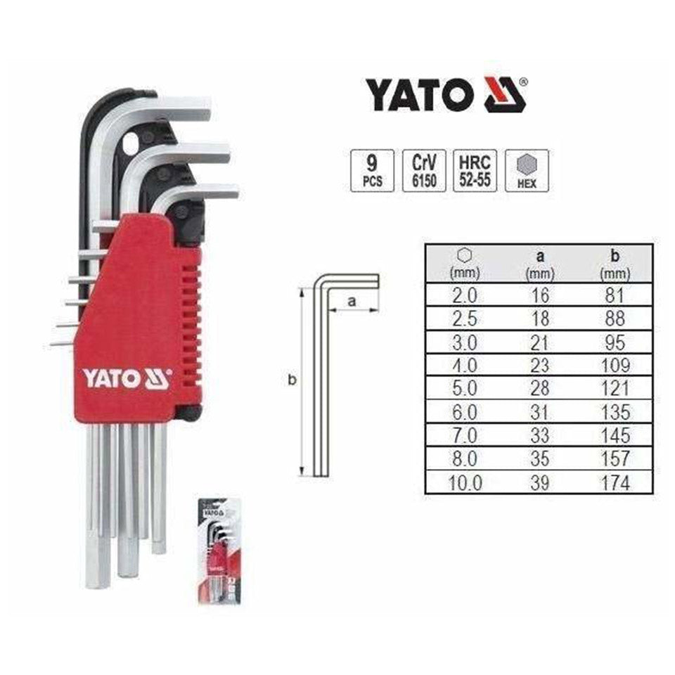 Yato YT-0502 Συλλογή Κλειδιά Torx Σετ 9 Τεμ LONG (Μακριά)