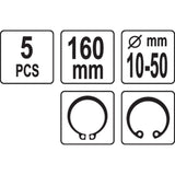 Yato YT-2130 Τσιμπίδι Ασφαλειών Σετ 5 Τμχ 160mm