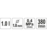 Yato YT-2346 Πιστόλι Βαφής Κάτω Δοχείο 1.8mm 1000ml