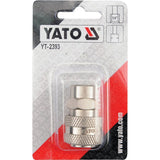 Yato YT-2393 Ταχυσύνδεσμοι Αέρος Θηλυκοί Με Βιδωτά Θηλυκά 1/4"