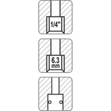 Yato YT-2393 Ταχυσύνδεσμοι Αέρος Θηλυκοί Με Βιδωτά Θηλυκά 1/4"