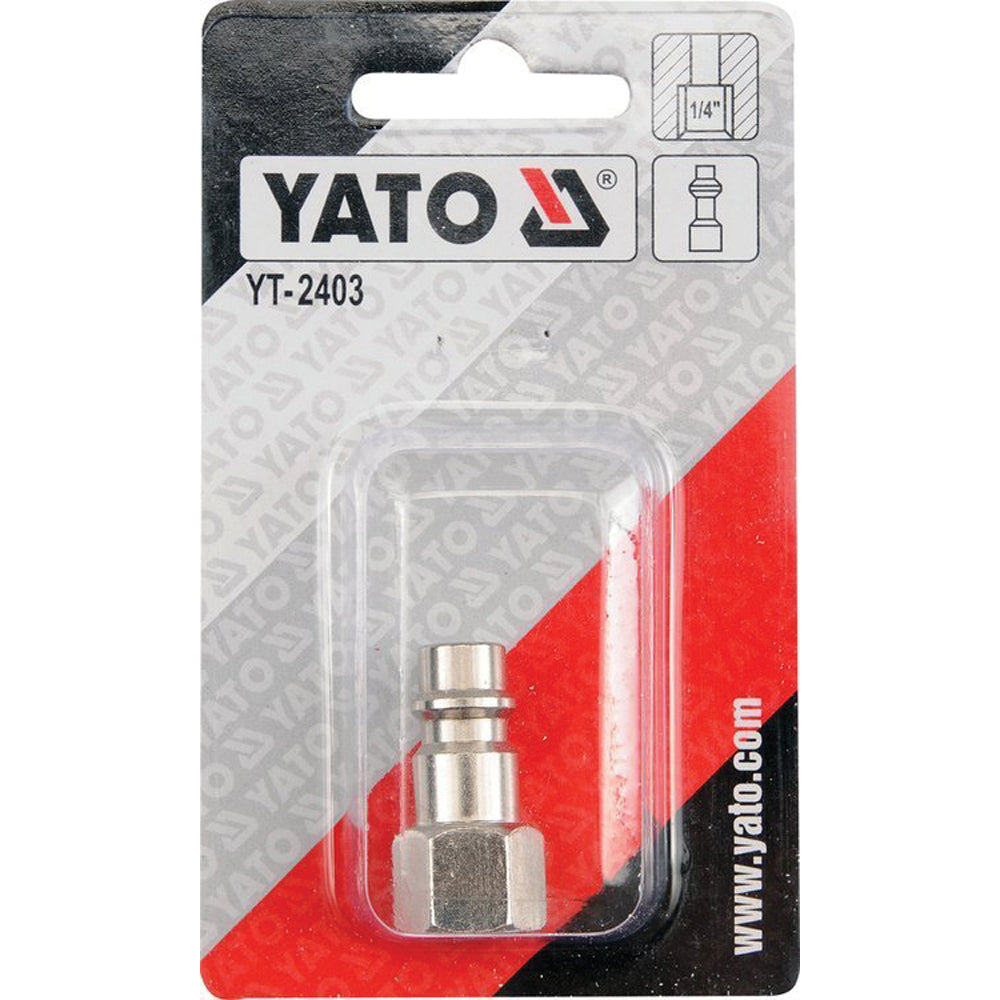 Yato YT-2403 Ταχυσύνδεσμοι Αέρος Αρσενικοί Με Βιδωτά Θηλυκά 1/4"
