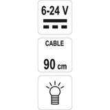 Yato YT-2865 Δοκιμαστικό Μπαταρίας 6-24V LED