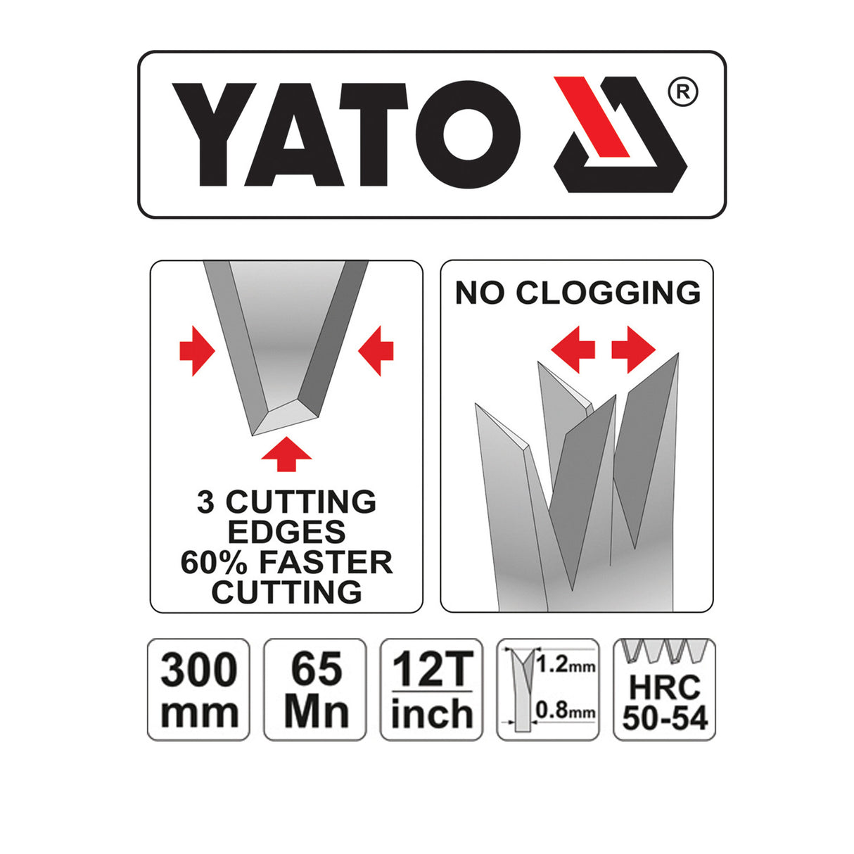 Yato YT-3130 Πριόνι Χειρός (Σεγάτσα) Για Φαλτσοκούτι 12" 300mm