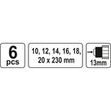 Yato YT-3298 Τρυπάνια Οφιοειδή Σετ 6 Τεμ 10-20mm-230mm