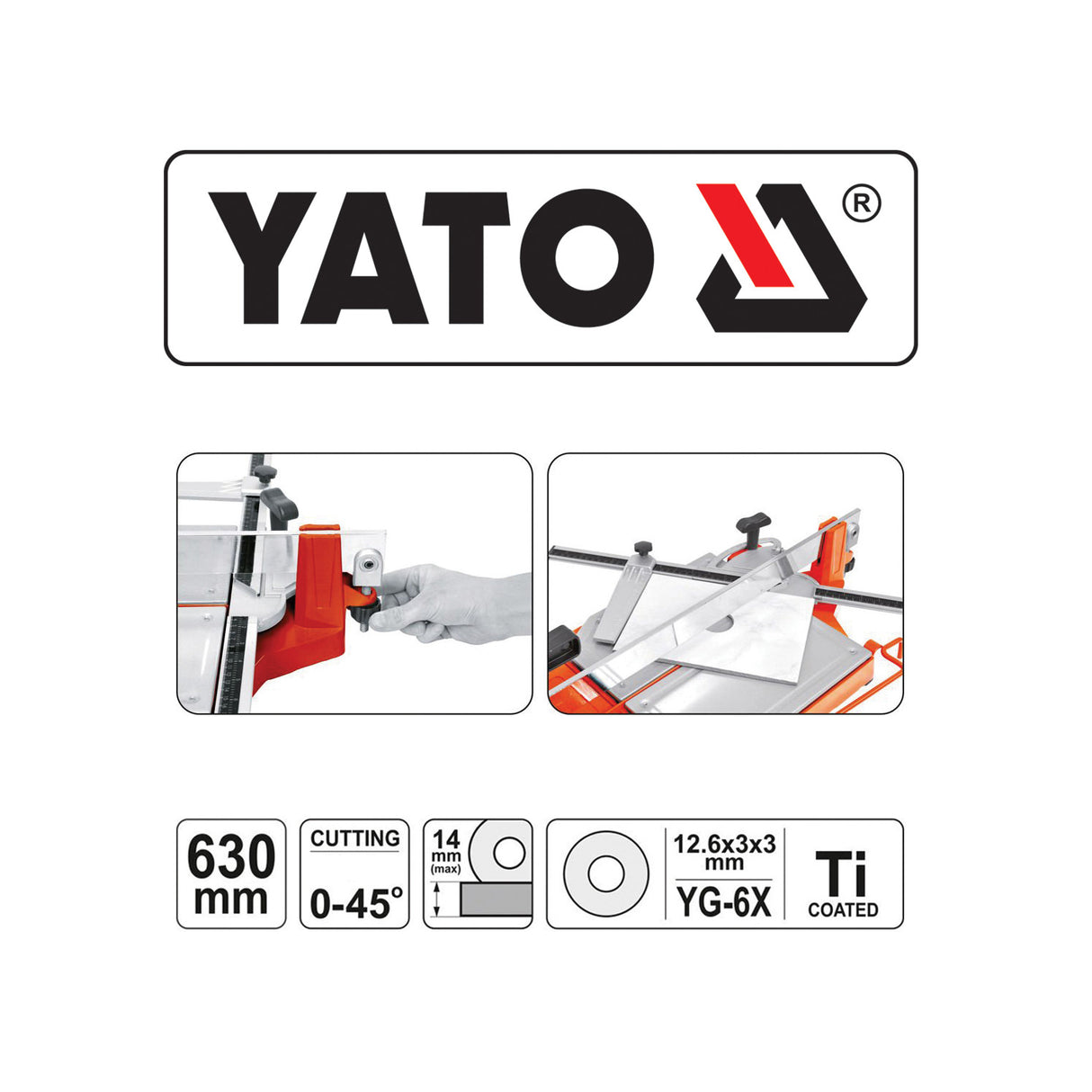 Yato YT-3703 Επαγγελματικός Κόφτης Πλακιδίων Τύπου Sigma 045° 630mm