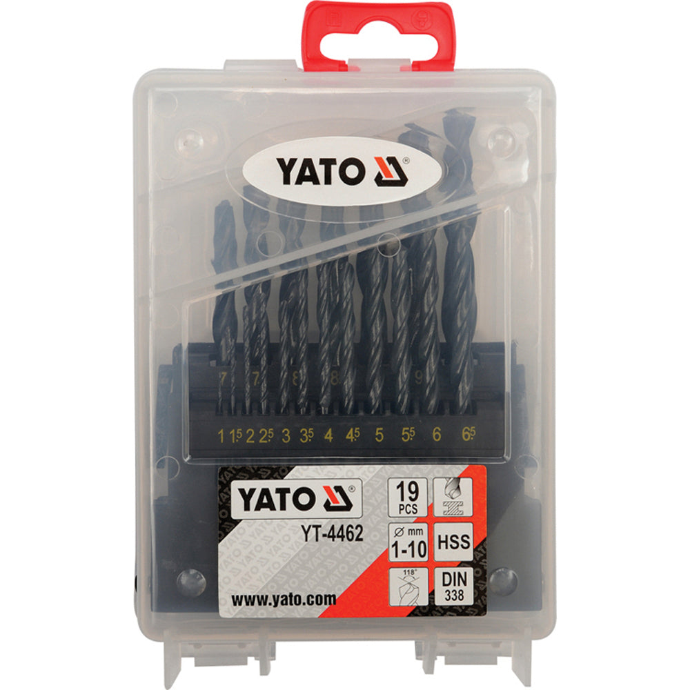 Yato YT-4462 Συλλογή Τρυπάνια HSS 1.0-10.0mm Σετ 19 τεμ