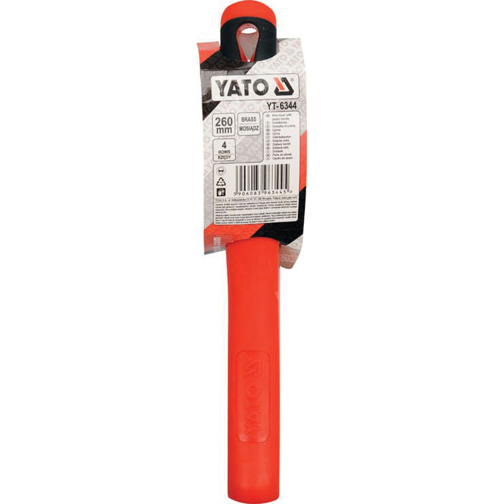 Yato YT-6344 Βούρτσες Καθαρισμού Χειρός Συρμάτινες Ορειχάλκινες Με Πλαστική Λαβή 260mm