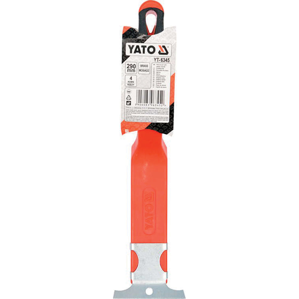 Yato YT-6345 Βούρτσες Καθαρισμού Χειρός Συρμάτινες Ορειχάλκινες Με Πλαστική Λαβή 290mm