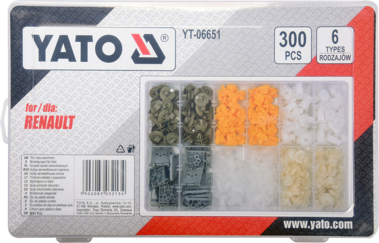 Yato YT-06651 Κλιπς Αυτοκινήτου Renault 300 τεμ
