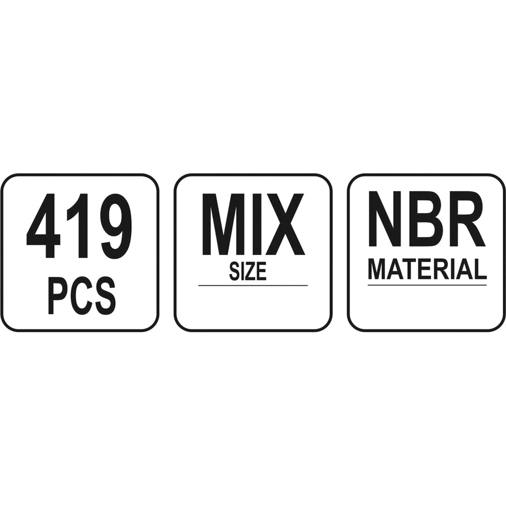 Yato YT-06876 ORings Σε Θήκη Σετ 419 Τεμ