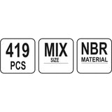 Yato YT-06876 ORings Σε Θήκη Σετ 419 Τεμ