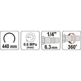Yato YT-23702 Πιστόλι Μέτρησης & Παροχής Αέρα (Αερόμετρο)