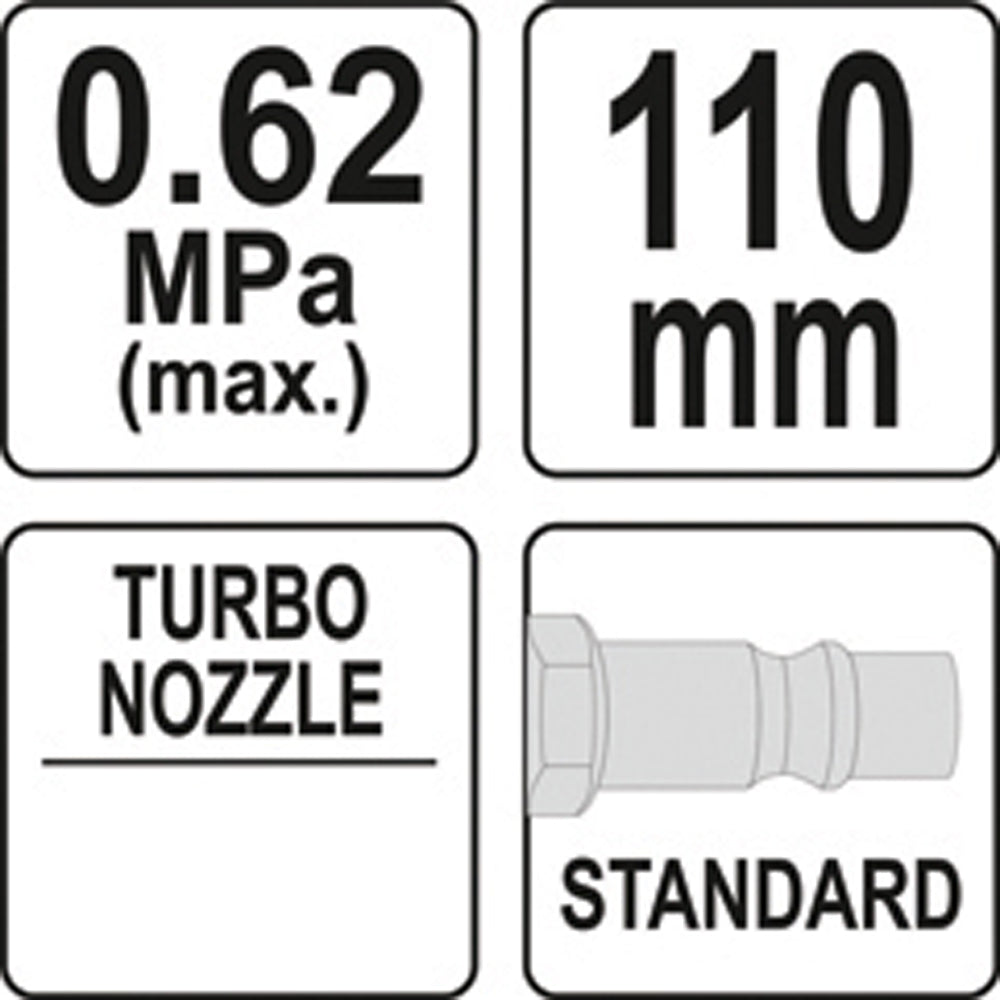 YATO - ΠΙΣΤΟΛΙ ΑΕΡΑ ΜΑΚΡY TURBO  YT-23723