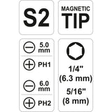 Yato YT-25971 Κατσαβίδι Με Εναλλασσόμενες Μύτες 6 Σε 1