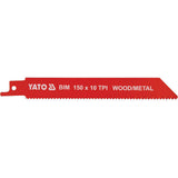 Yato YT-33930 Λάμες Σπαθοσέγας (Σεγάτσας) Bi-Metal Για Ξύλο Μέταλλο 10TPI 150mm Σετ 2 Τεμ