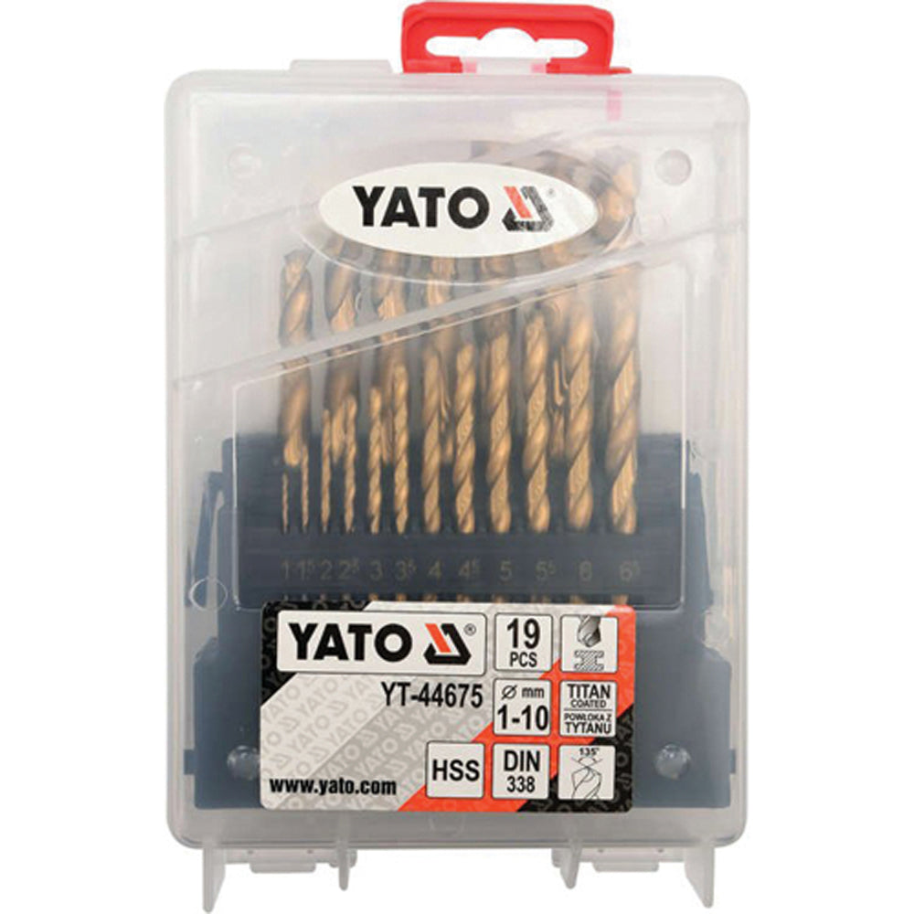 Yato YT-44675 Τρυπάνια Τιτανίου Σετ 19 Τμχ.
