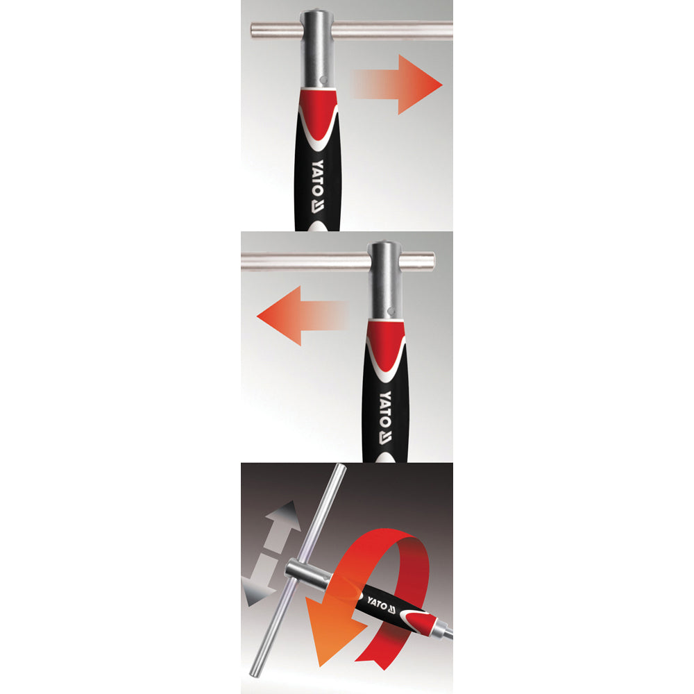 Yato Επαγγελματικά Κλειδιά Καρυδάκια Εξάγωνα Με Λαβή Τ Chrome Vanadium 13mm (YT-1557)